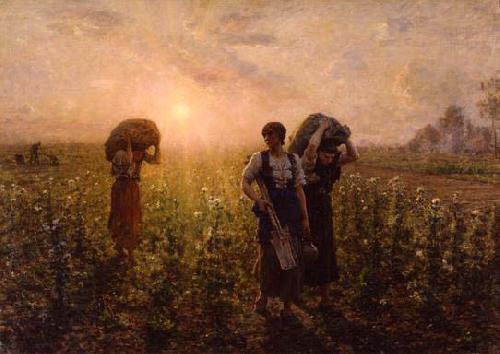Jules Breton The End of the Working Day China oil painting art